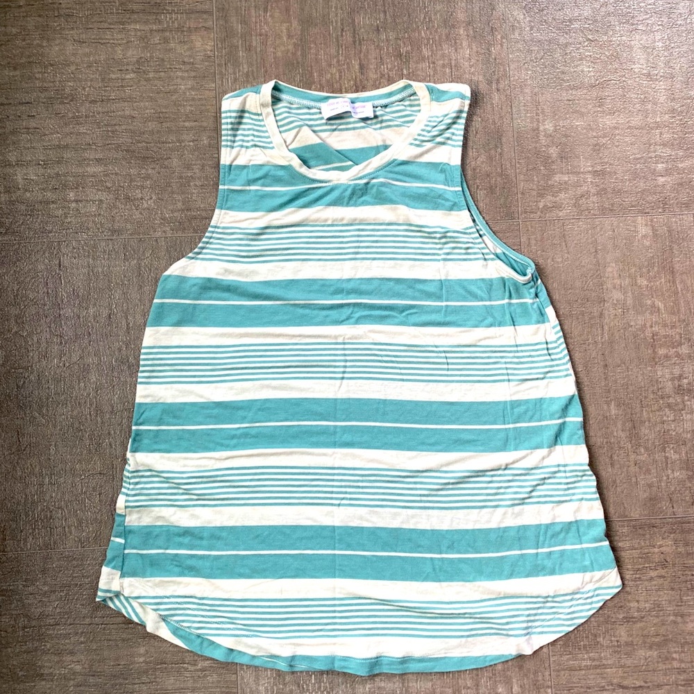 NWOT, Green Striped Tank, Size S
